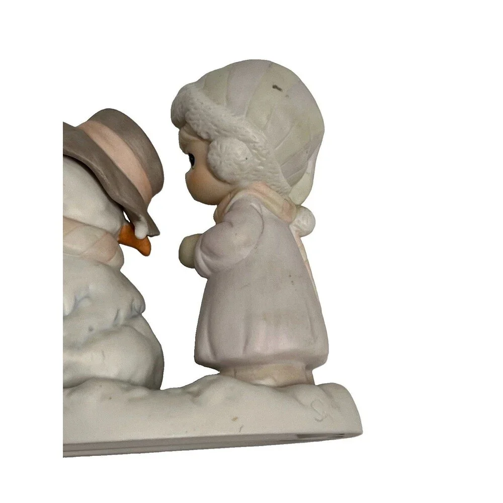 Precious Moments “We’re Going To Miss You” Enesco 524913 1990 Girl And Snowman